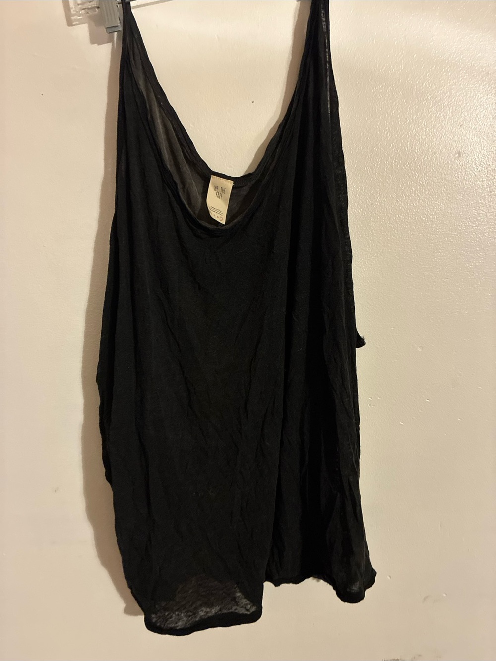 Free People We The Free Black Oversized Sleeveless Tank Top Size Large Boho